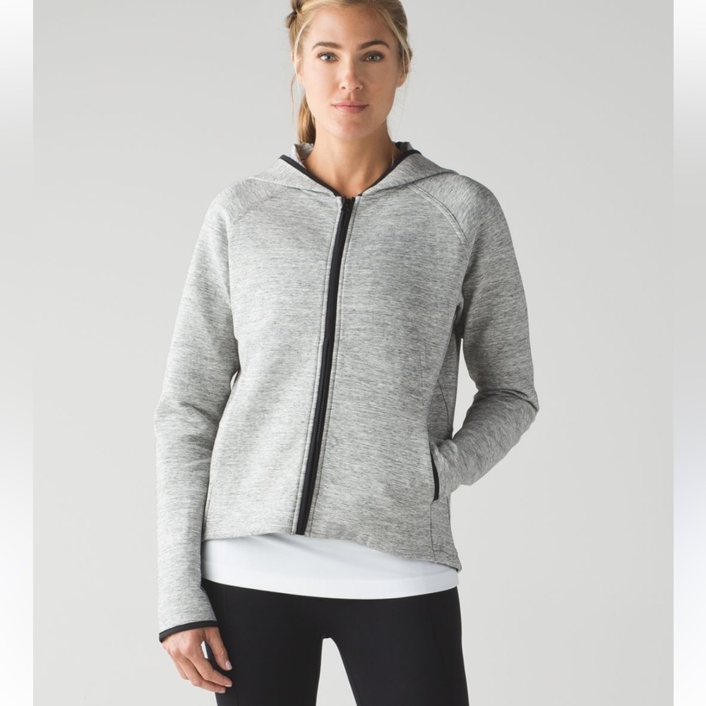 Lululemon City Bound Gray Hooded Zipper Jacket Women’s Size 4